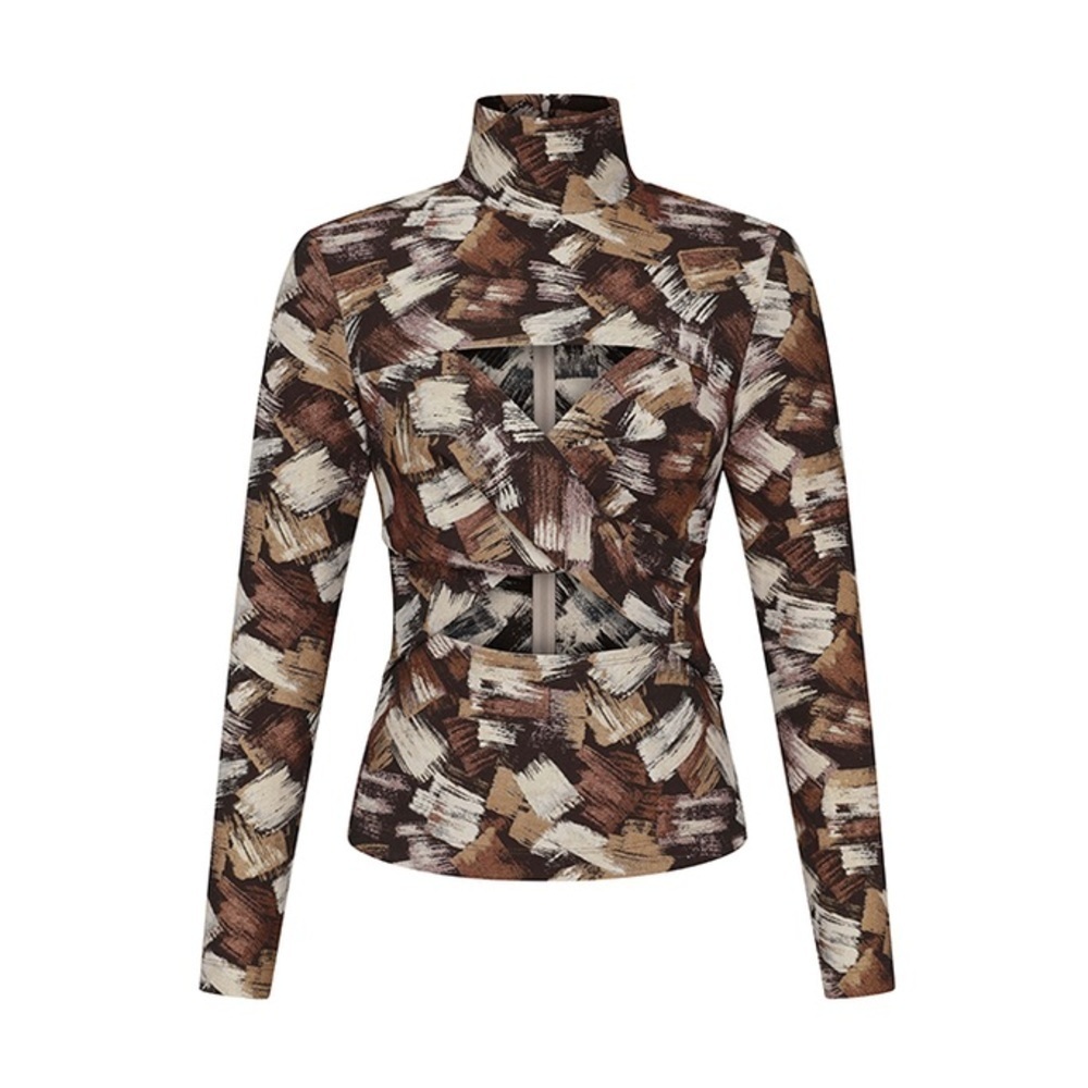 Autumn Adeigbo Cut-out Keiko Blouse 🤎 sz 4 - Picture 3 of 6